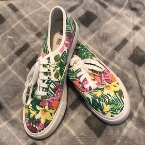 tropical print sneakers
